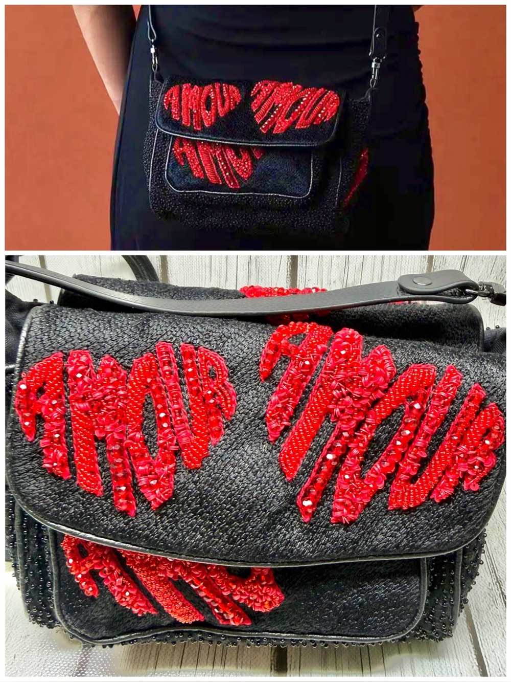 LIKE NEW Jamin Puech Amour Sequins Crossbody Bag